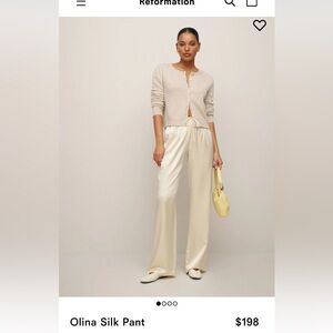 Reformation Silk Olina Pants